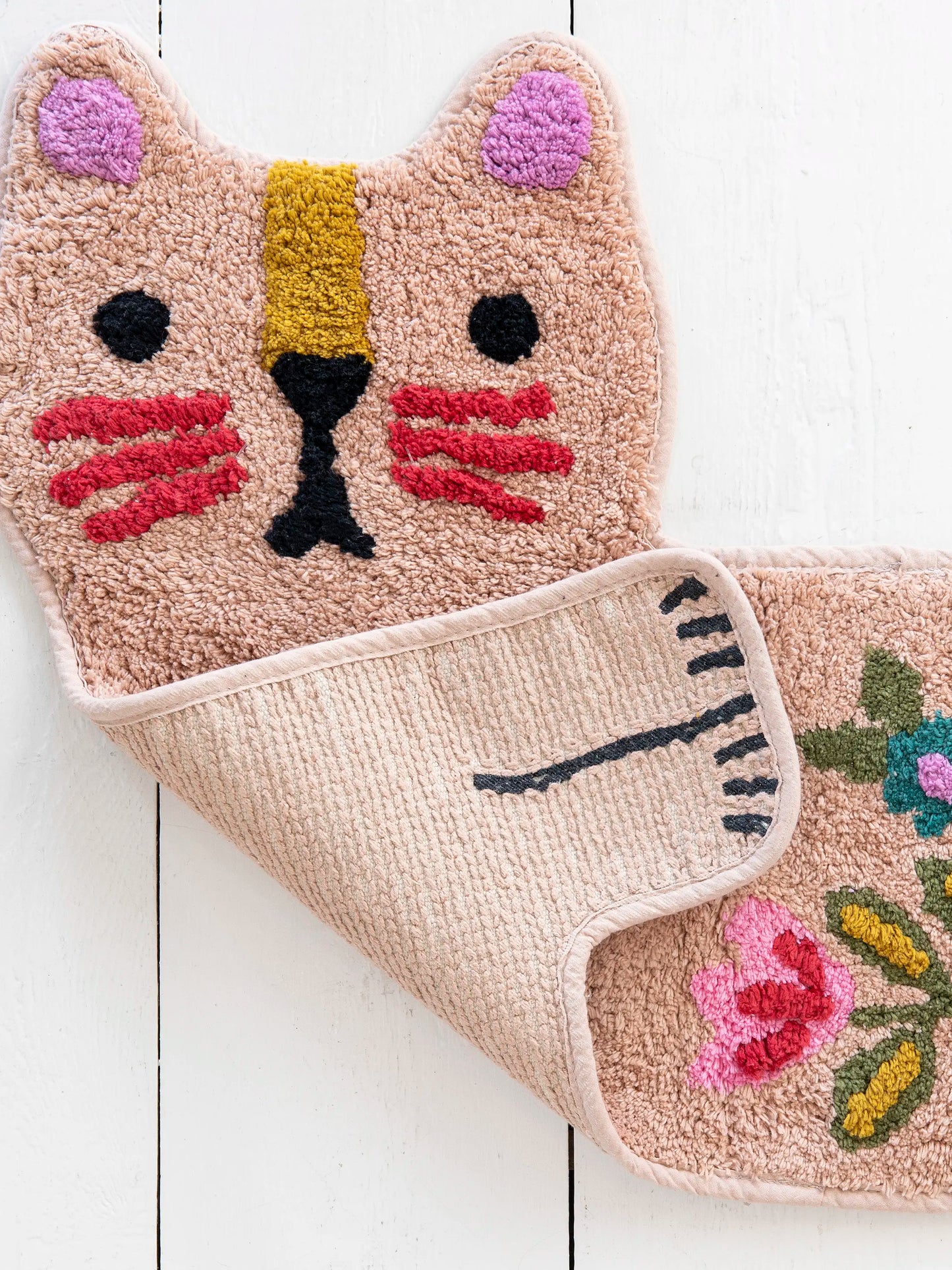 Tufted Cotton Bath Mat - Cat