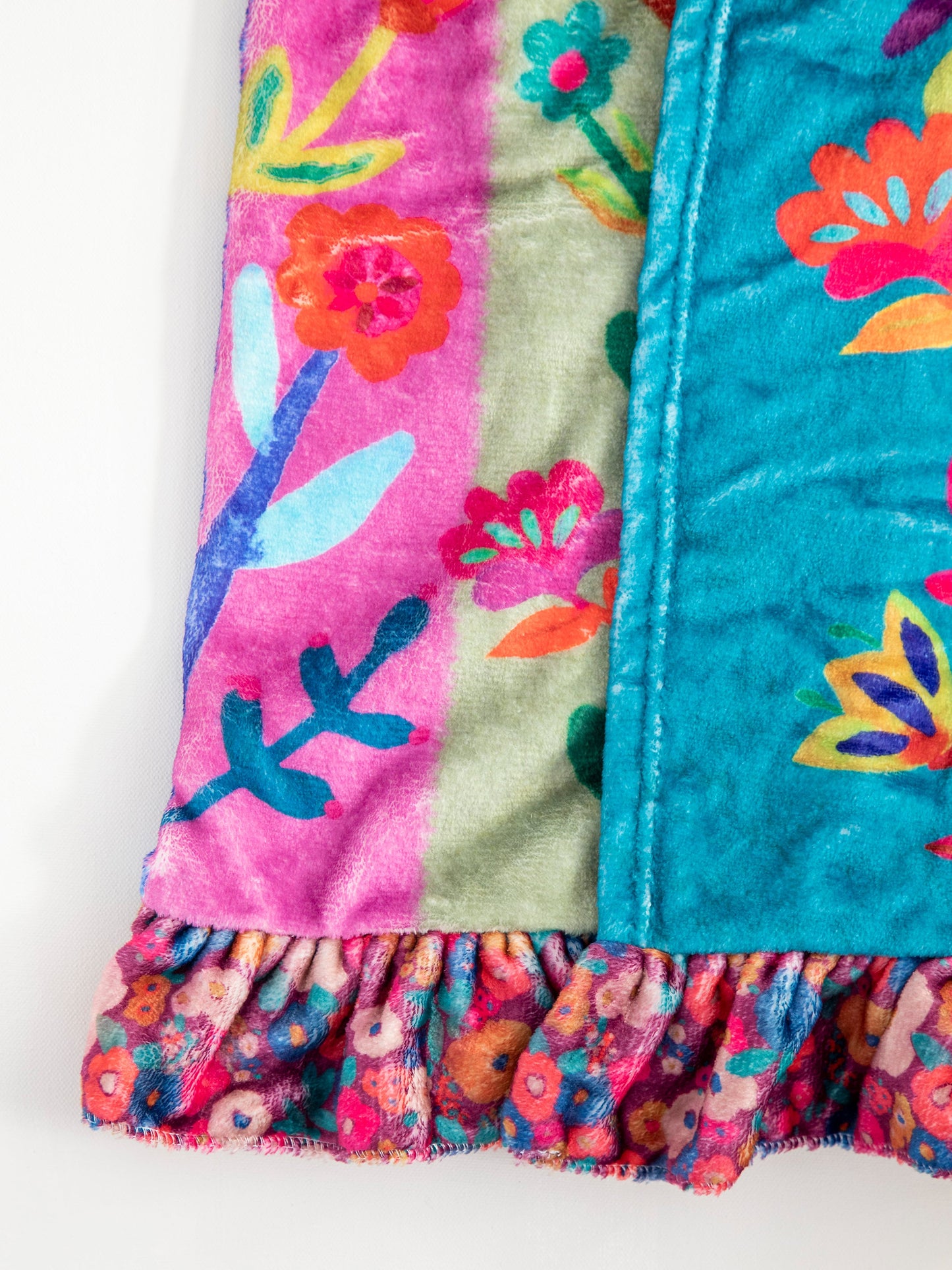 Shower Body Towel Wrap - Teal Flowers