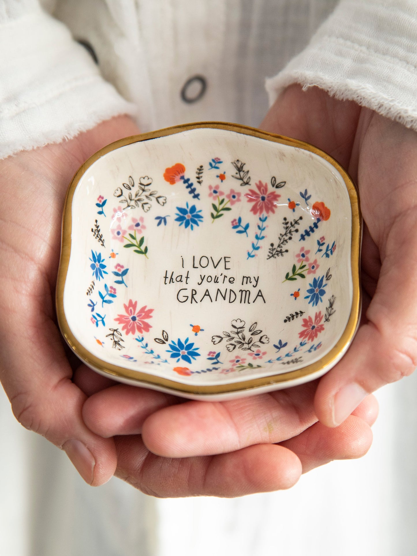 Antiqued Trinket Bowl - Grandma