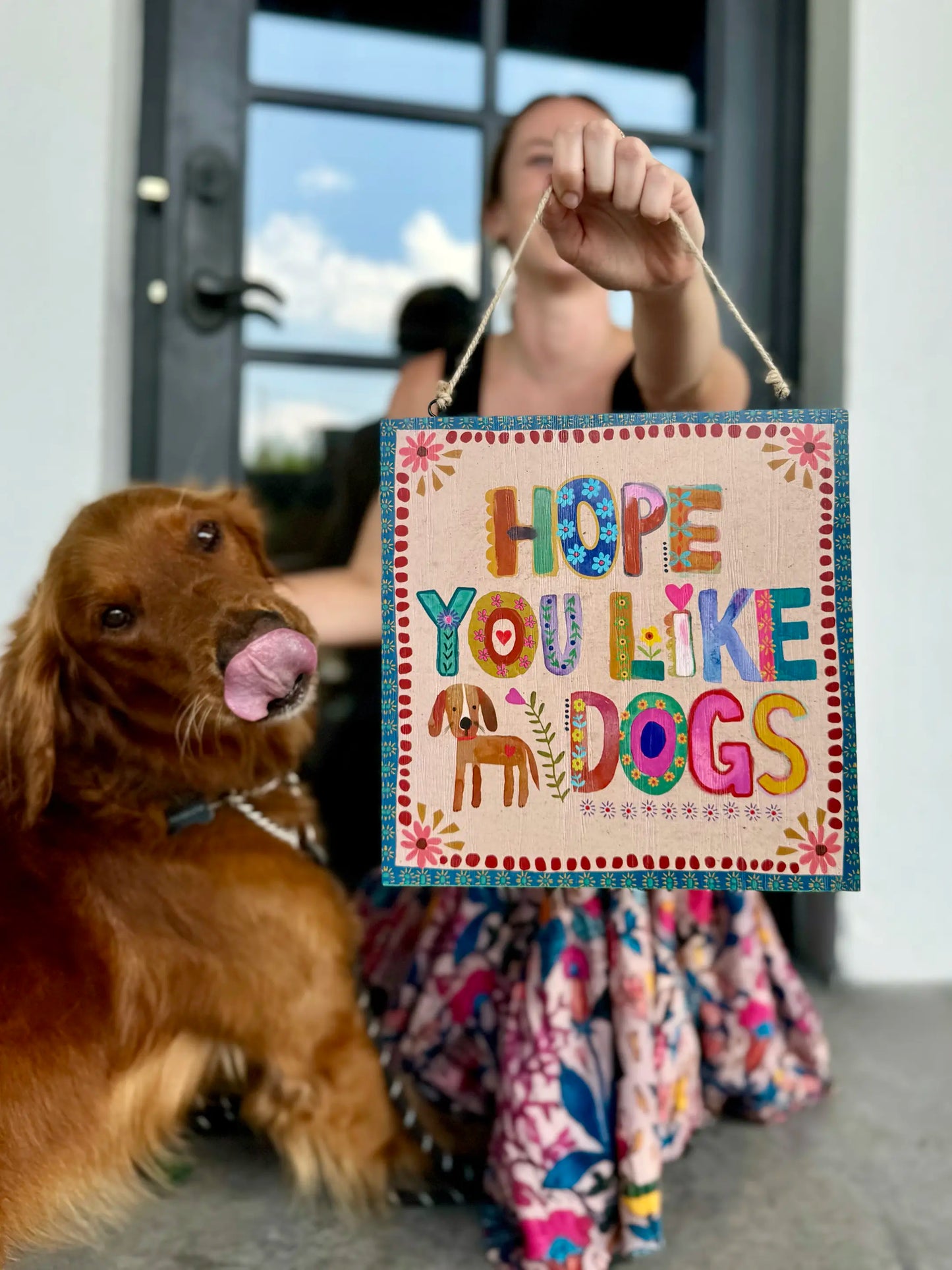 Porch Sign - Cream Like Dogs