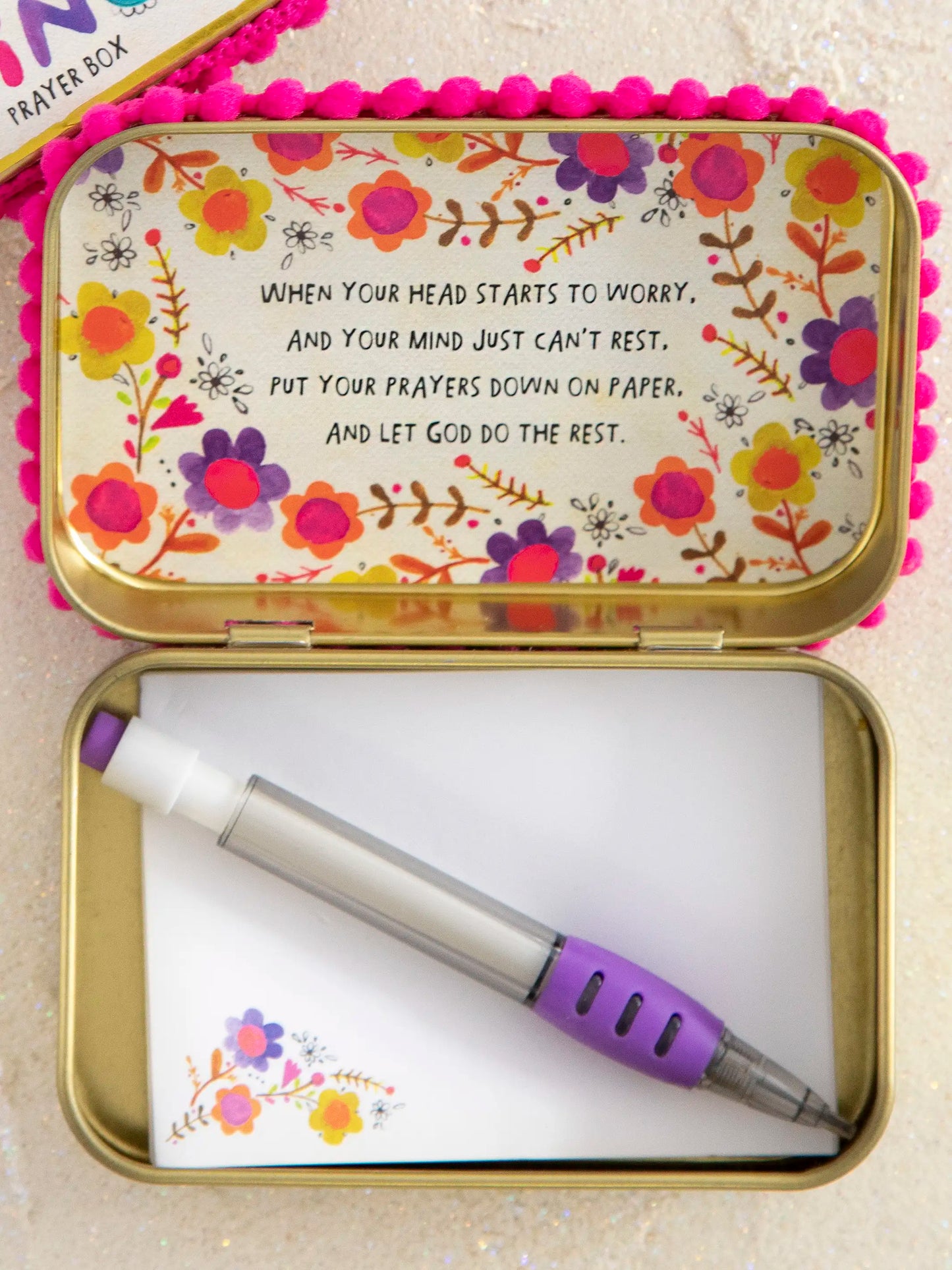 Tin Prayer Box - Beautiful Girl