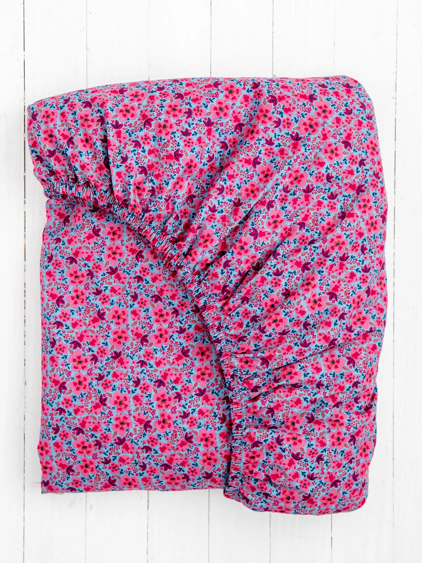 Mix & Match Soft Cotton Fitted Sheet - Blue Marlow