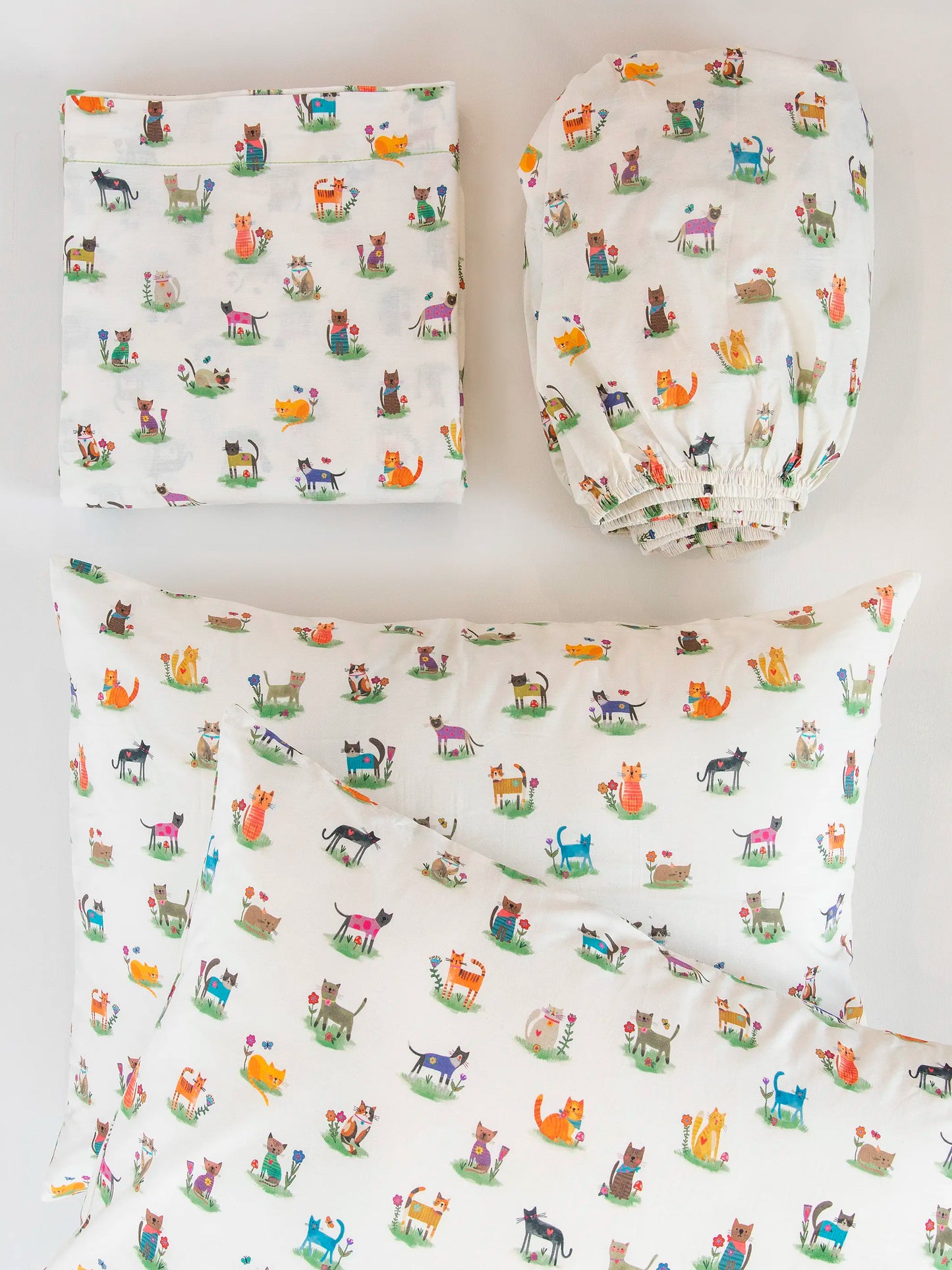 Sooo Soft Cotton Sheet Set - Cat