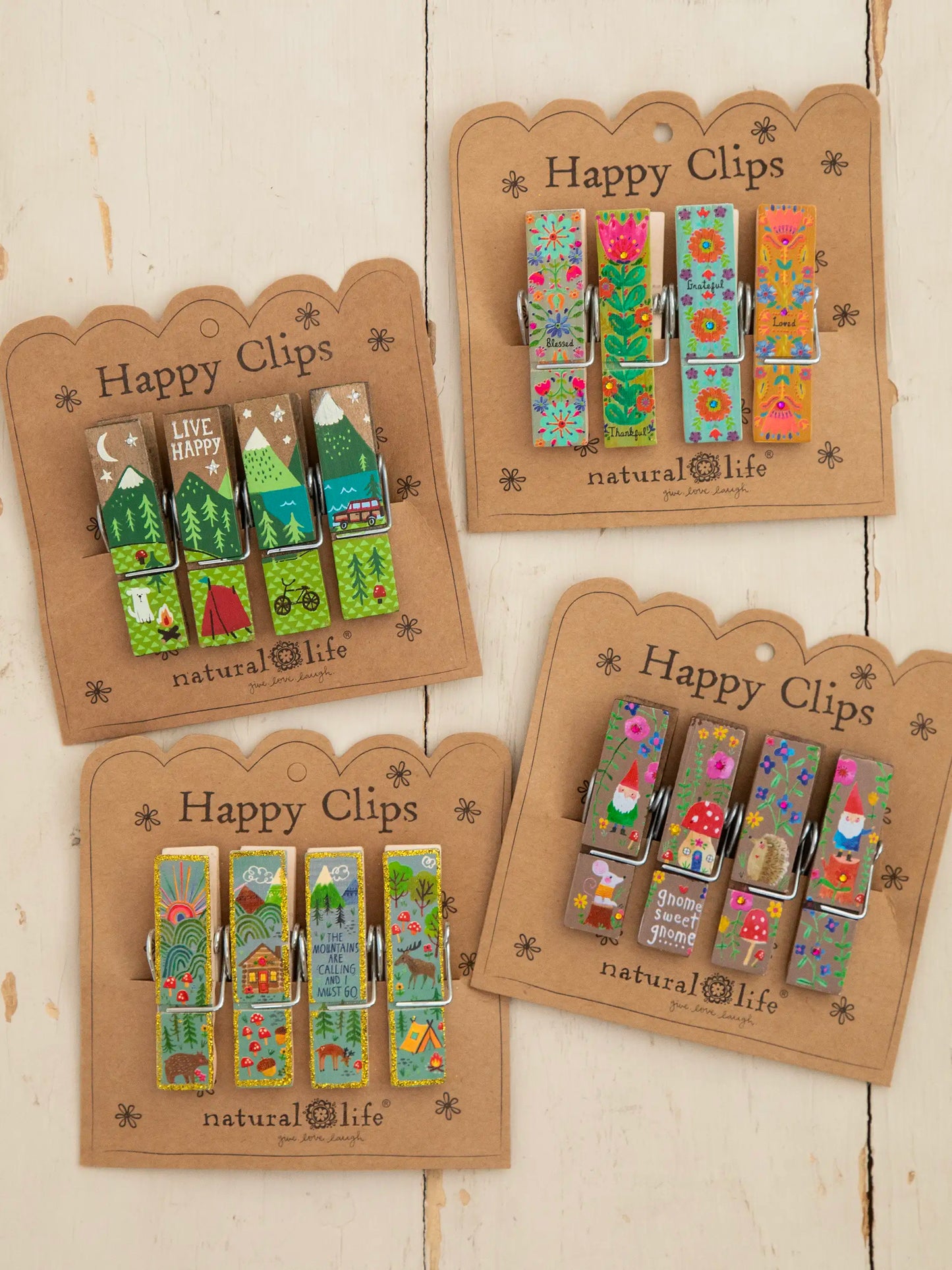 Bag Clips, Set of 4 - Thankful Blessed