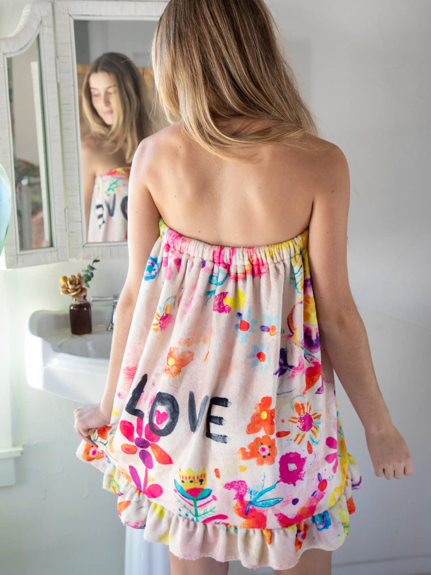 Shower Body Towel Wrap - Life Is A Canvas Love