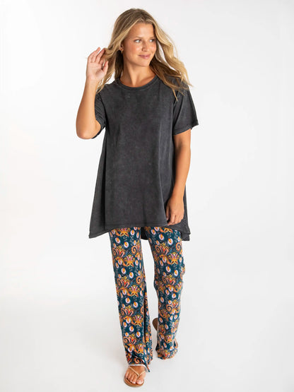 Blake Oversized Cotton Tee - Charcoal