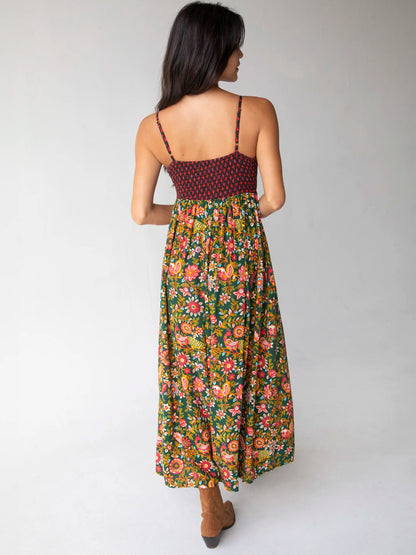 Bailey Maxi Dress - Multi Floral Border