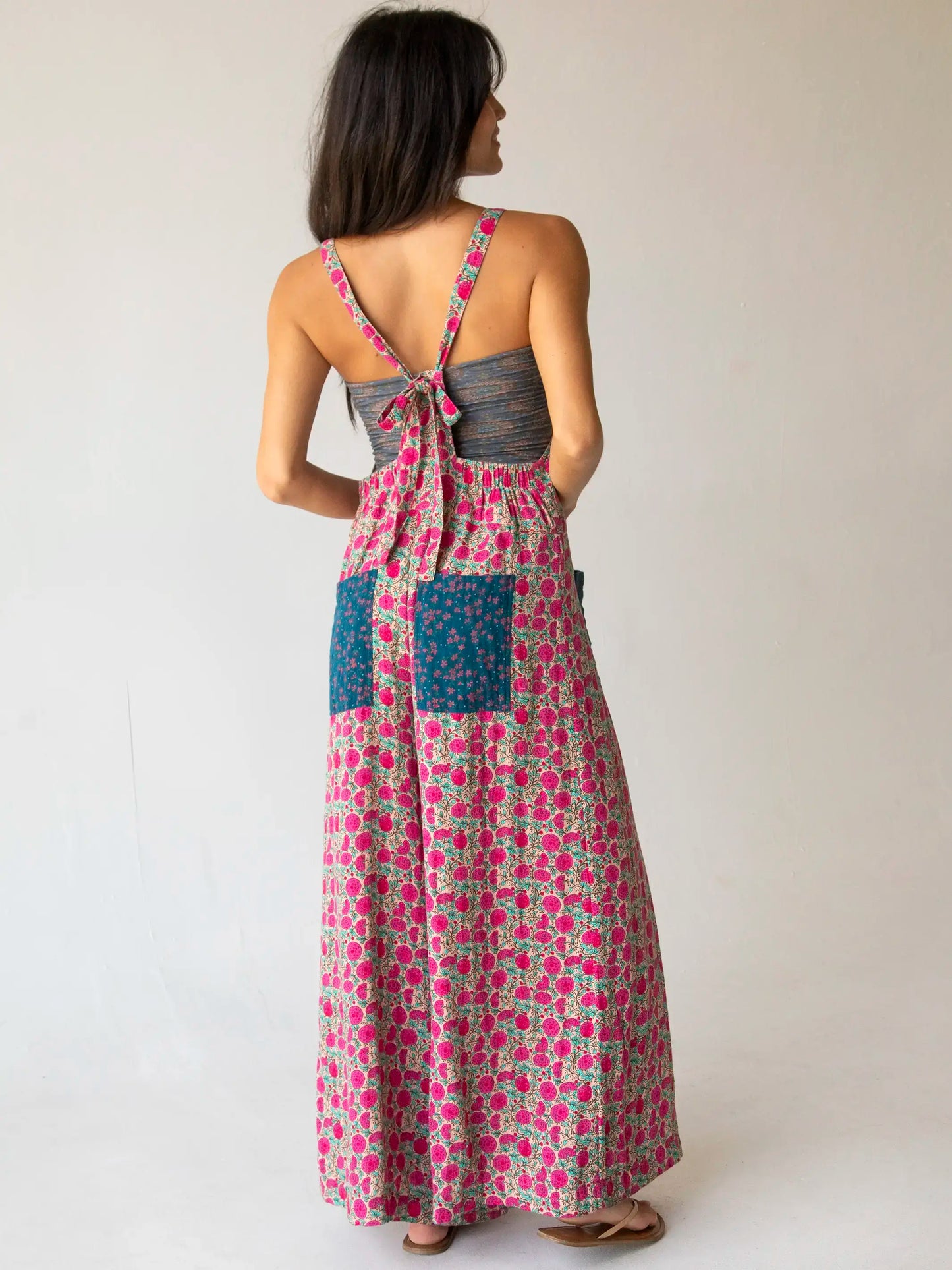Dakota Tie Overall - Pink Puff Floral