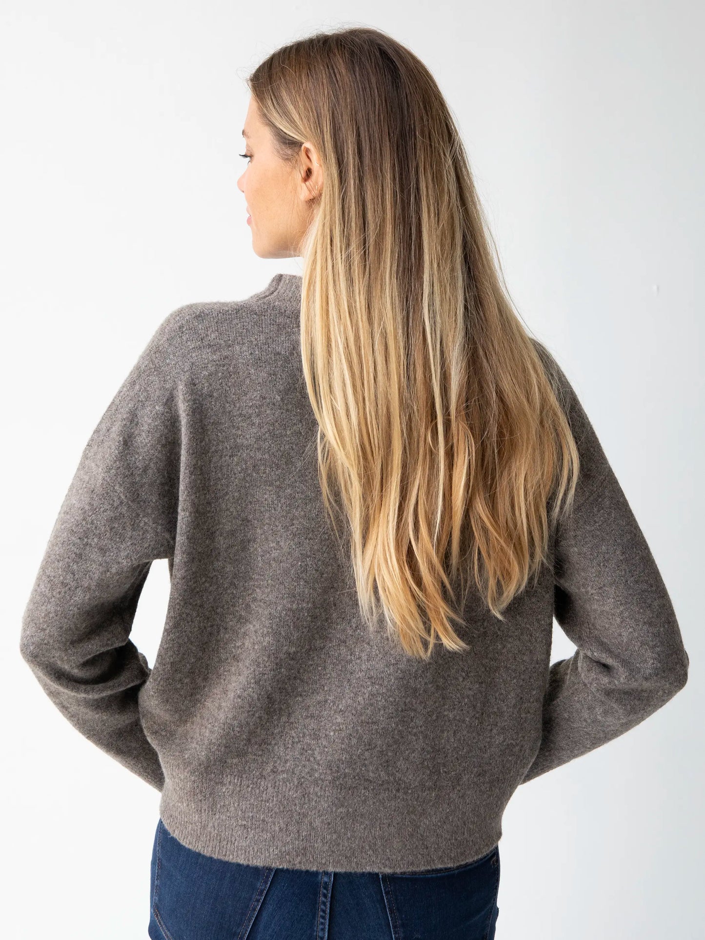 Everyone's Favorite Sweater - Brown Folk Flower