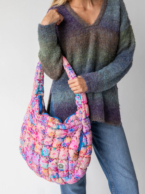 Puffy Fit-It-All Bag - Tiny Mod Watercolor Floral