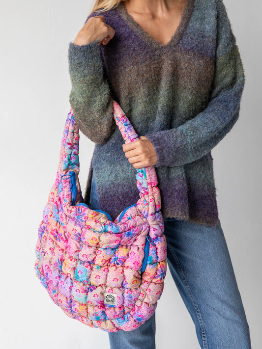 Puffy Fit-It-All Bag - Tiny Mod Watercolor Floral
