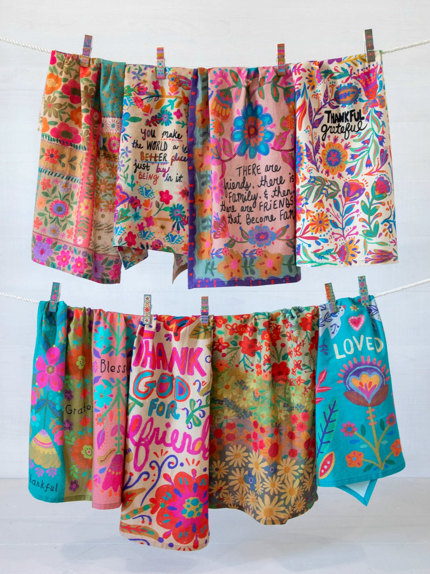 Cotton Dish Towel - Loved
