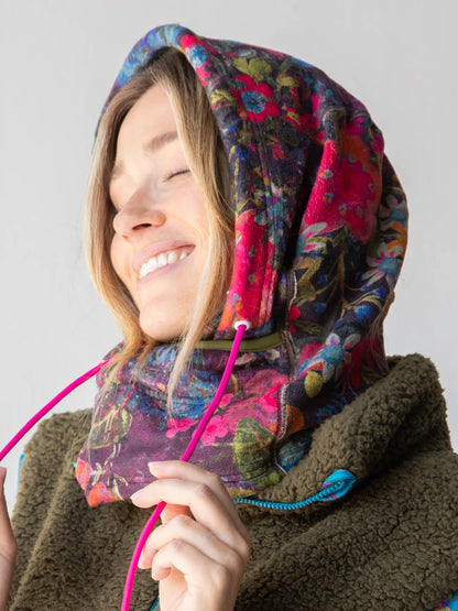 Cozy Balaclava - Dark Floral Garden