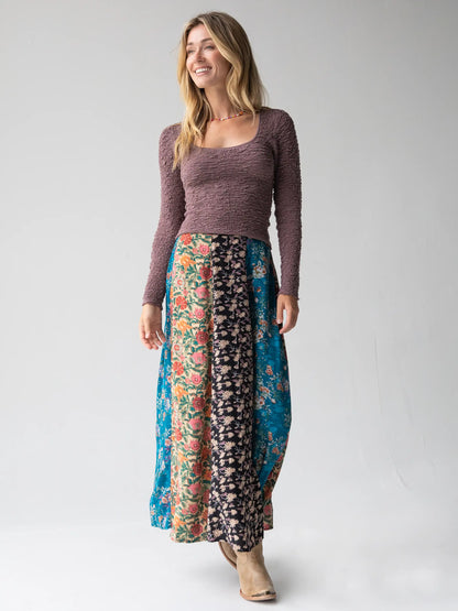 Danielle Square Neck Top - Mauve