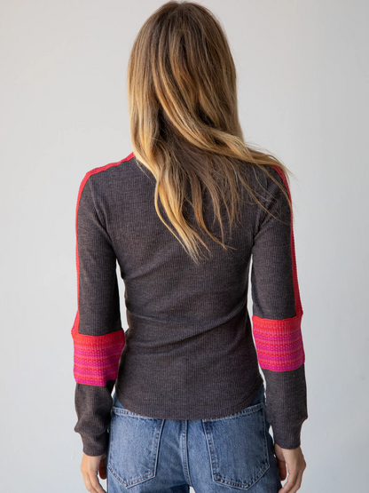 London Trim Top - Charcoal