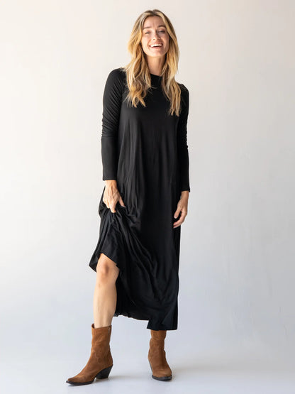 Stevie "ButterSoft" Knit Maxi Dress - Black