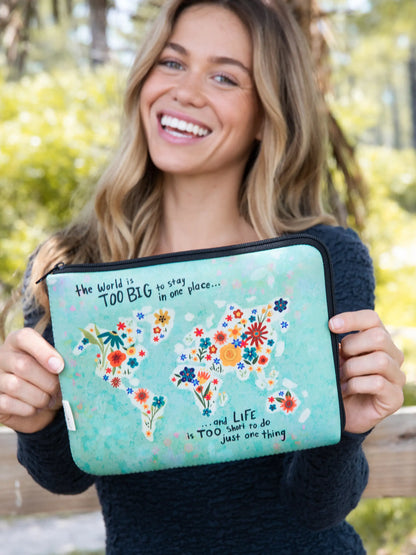 Travel Document Pouch - Too Big To Stay In One Place