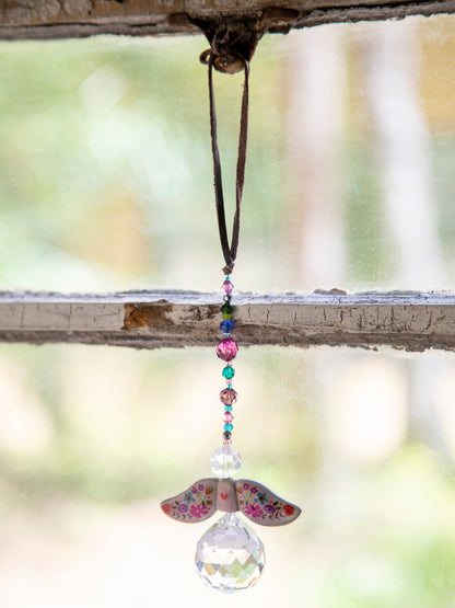 Sun Catcher Car Charm - Angel Multicolor
