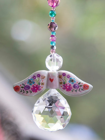 Sun Catcher Car Charm - Angel Multicolor
