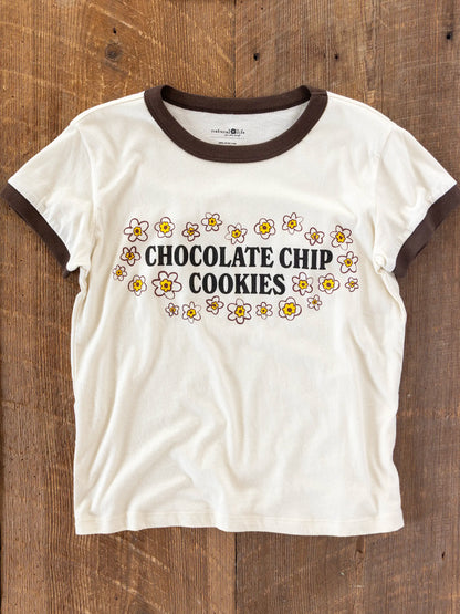 Ringer Cotton Baby Tee Shirt - Chocolate Chip Cookies