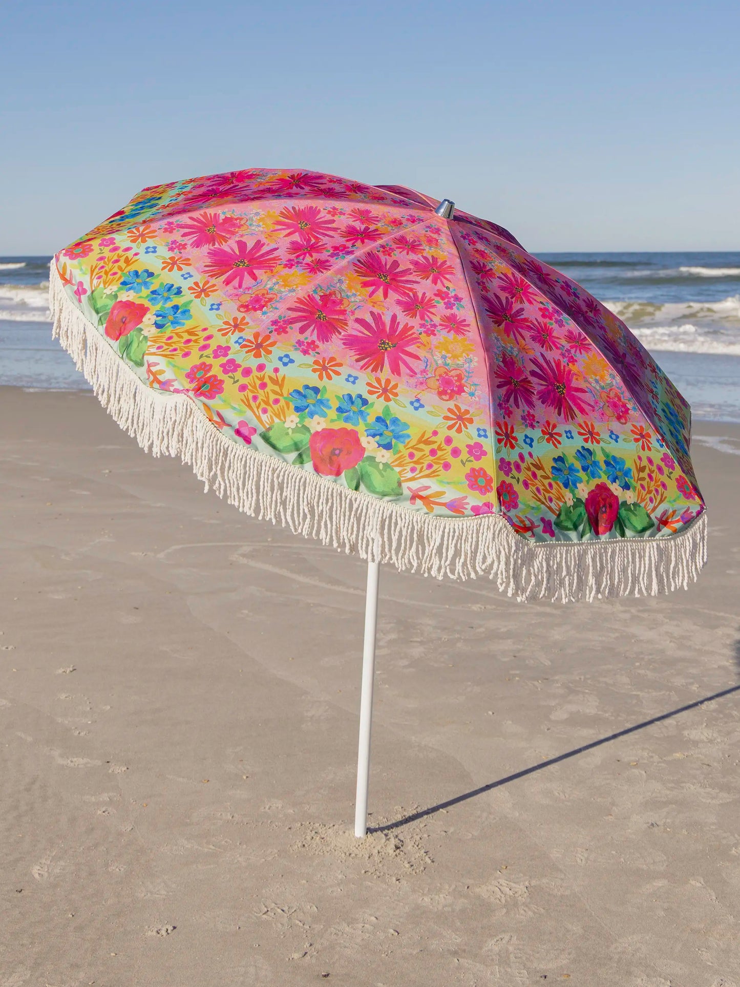 Beach Umbrella - Hot Pink Floral