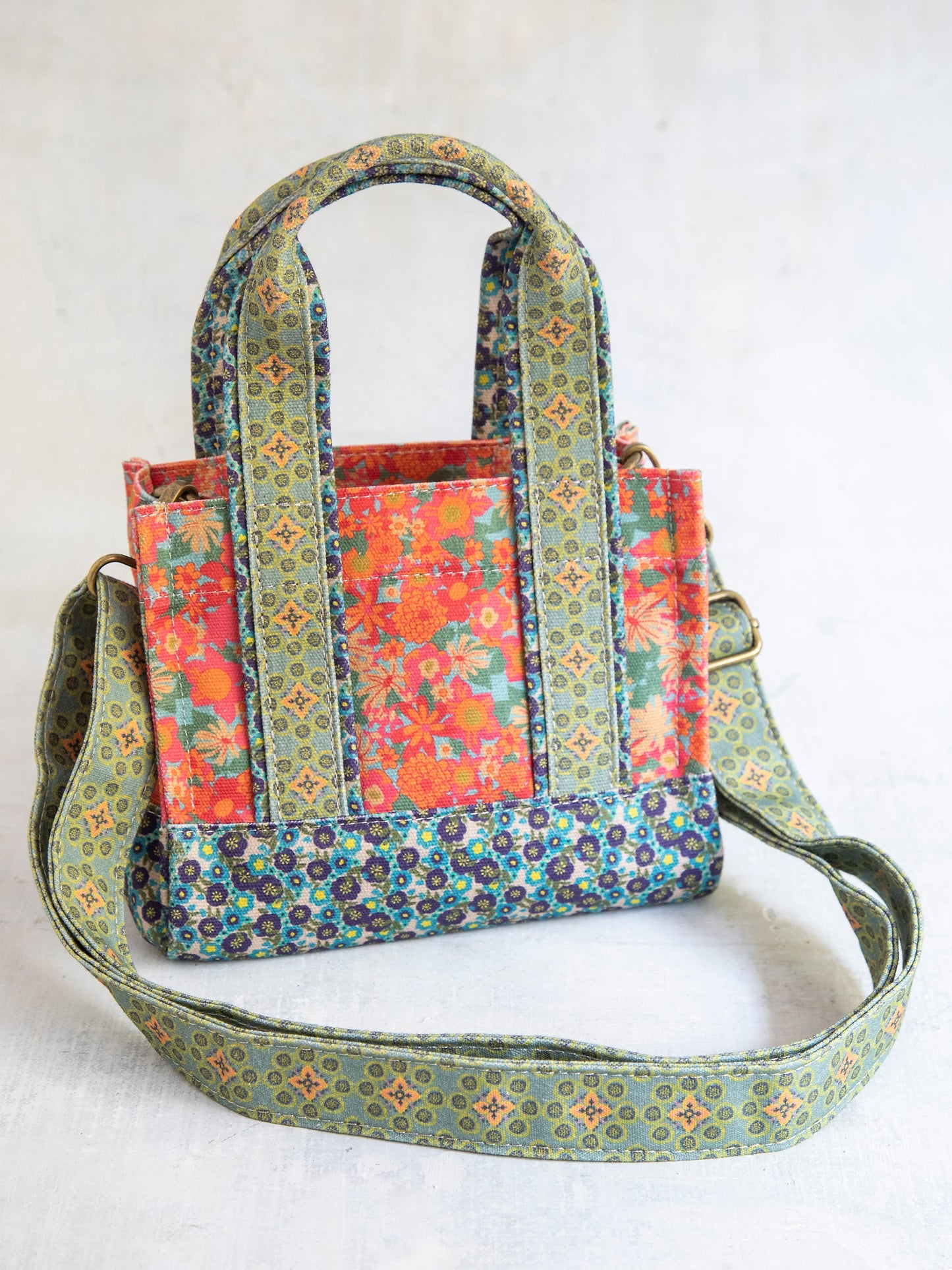 Mini Crossbody Tote - Coral Sage