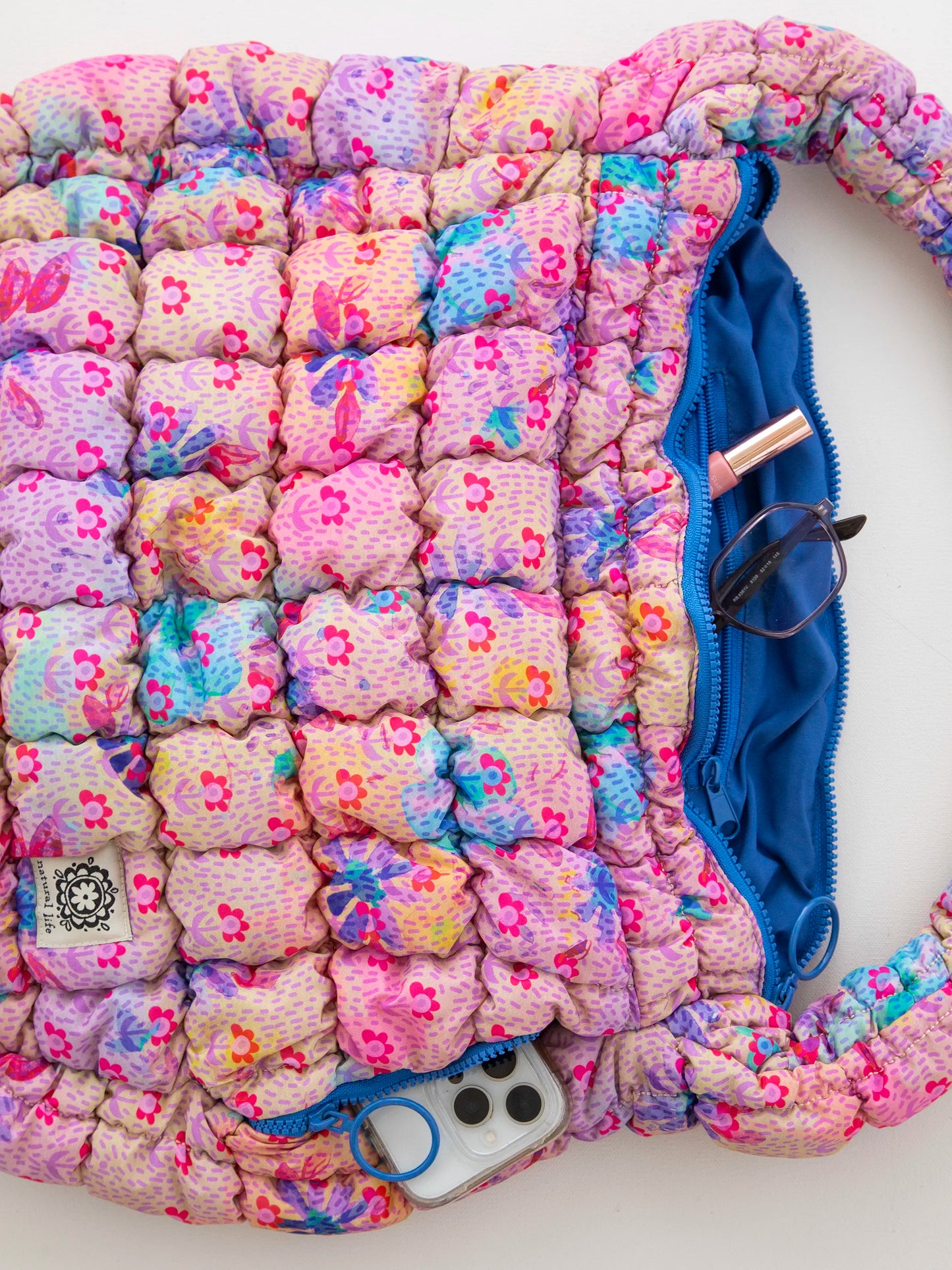 Puffy Fit-It-All Bag - Tiny Mod Watercolor Floral
