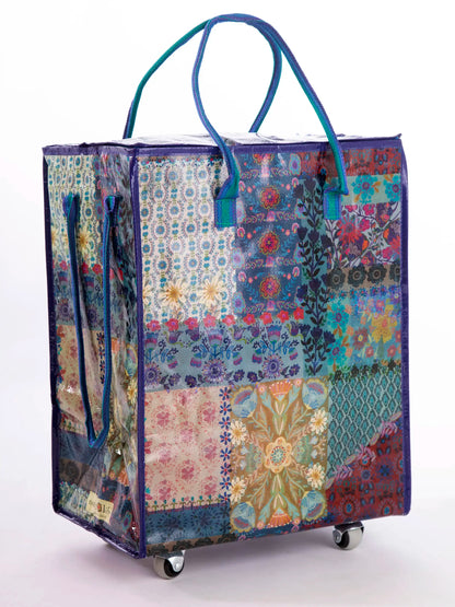 Rolling Tote Bag - Mandala Borders Patchwork