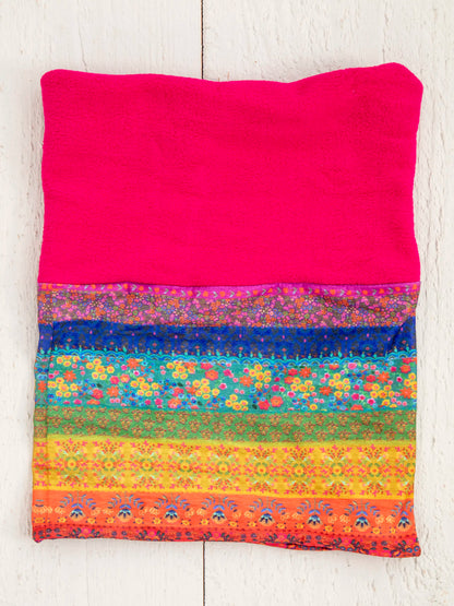Fleece Boho Bandeau® Headband - Rainbow Border