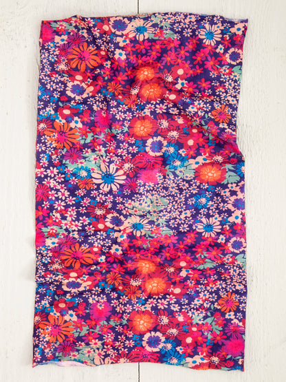 Full Boho Bandeau® Headband - Dark Red Pink Floral