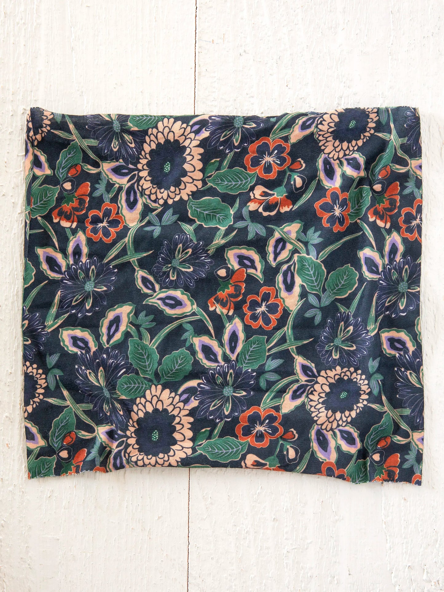 Half Boho Bandeau® Headband - Navy Tan Dahlias