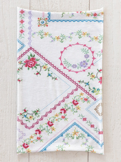Full Boho Bandeau® Headband - Heirloom Cross Stitch Ivory
