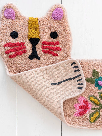 Tufted Cotton Bath Mat - Cat
