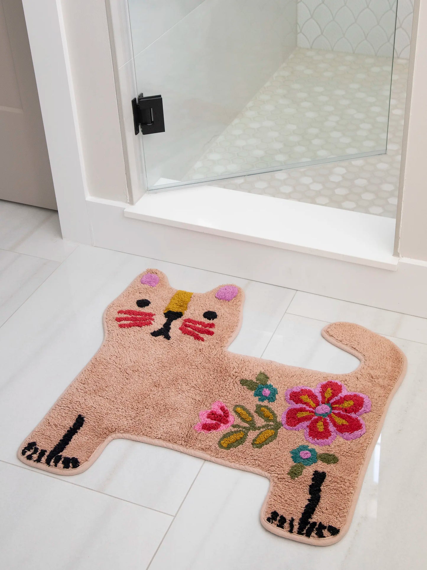 Tufted Cotton Bath Mat - Cat