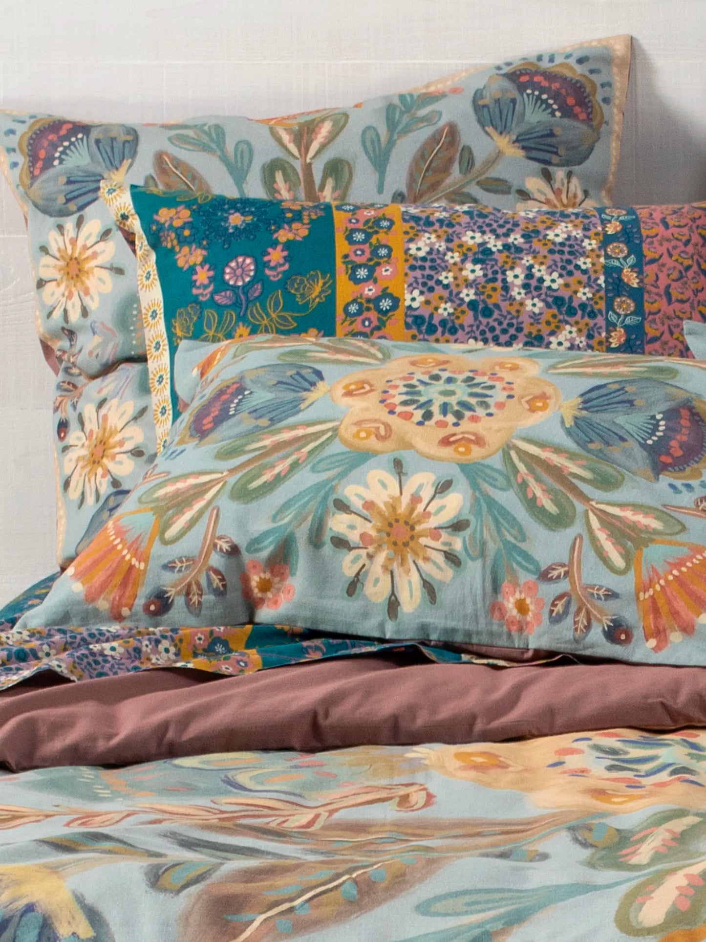 Catalina Cotton Duvet Cover - Blue Mandala