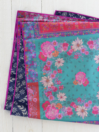 Double-Sided Microfiber Beach Towel - Diamond Bandana Navy