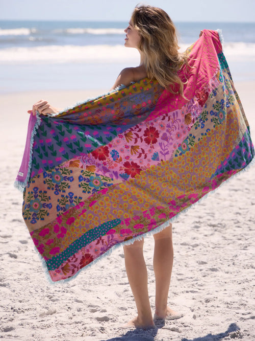 Shabana Beach Towel - Garden Waves