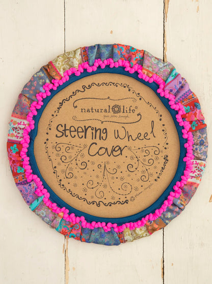 Steering Wheel Cover, 15" - Patchwork