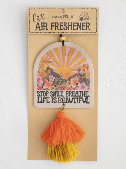 Car Air Freshener - Stop Smile Breathe