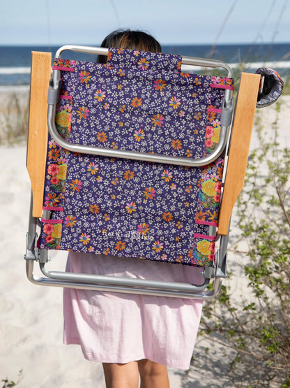Backpack Beach Chair - Tropic Bandana Navy