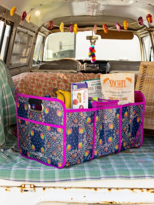 Car Trunk Organizer - Tropic Bandana Navy