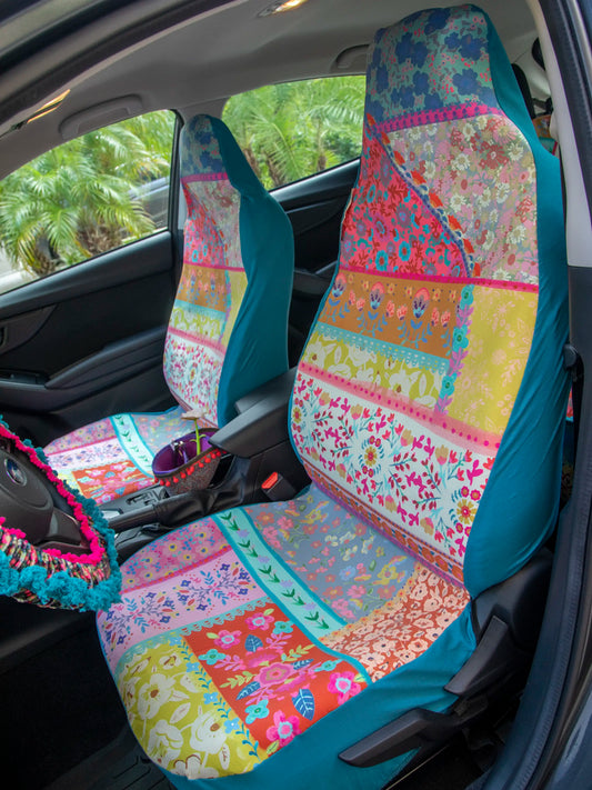 Front Car Seat Cover, Set of 2 - Patchwork
