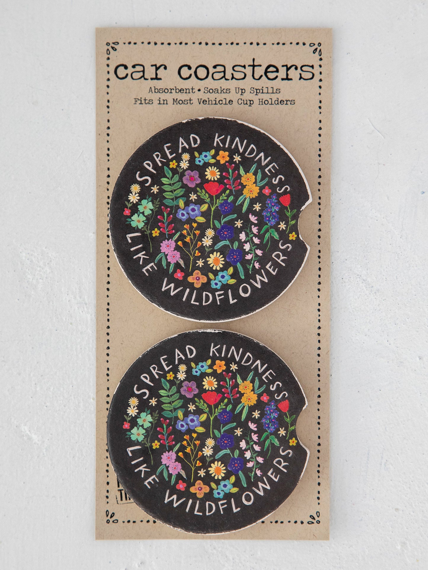 Car Coasters, Set of 2 - Spread Kindness