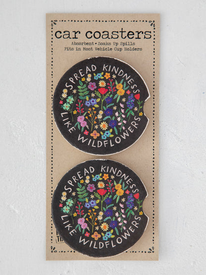 Car Coasters, Set of 2 - Spread Kindness