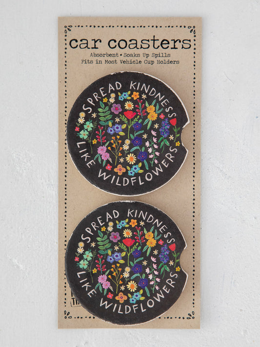 Car Coasters, Set of 2 - Spread Kindness