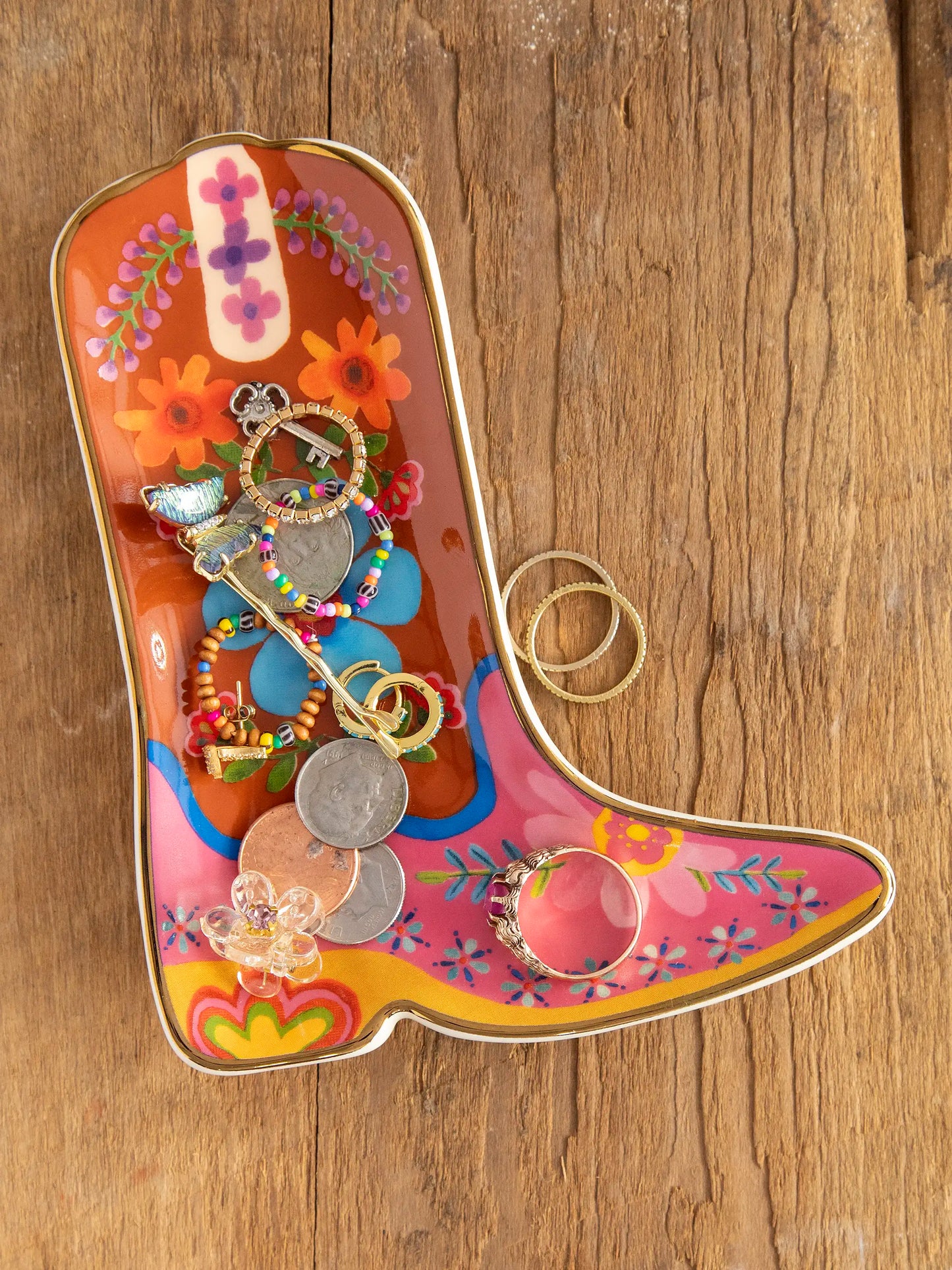 Shaped Ceramic Trinket Dish - Boot