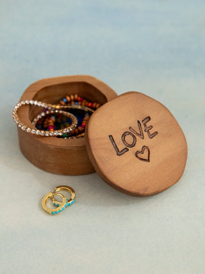 Sentiment Wooden Keepsake Box - Love Heart
