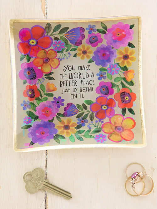Glass Tray - You Make The World Better