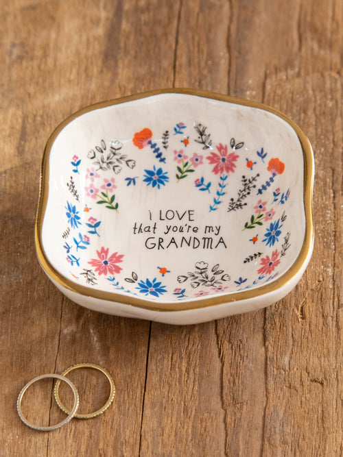 Antiqued Trinket Bowl - Grandma