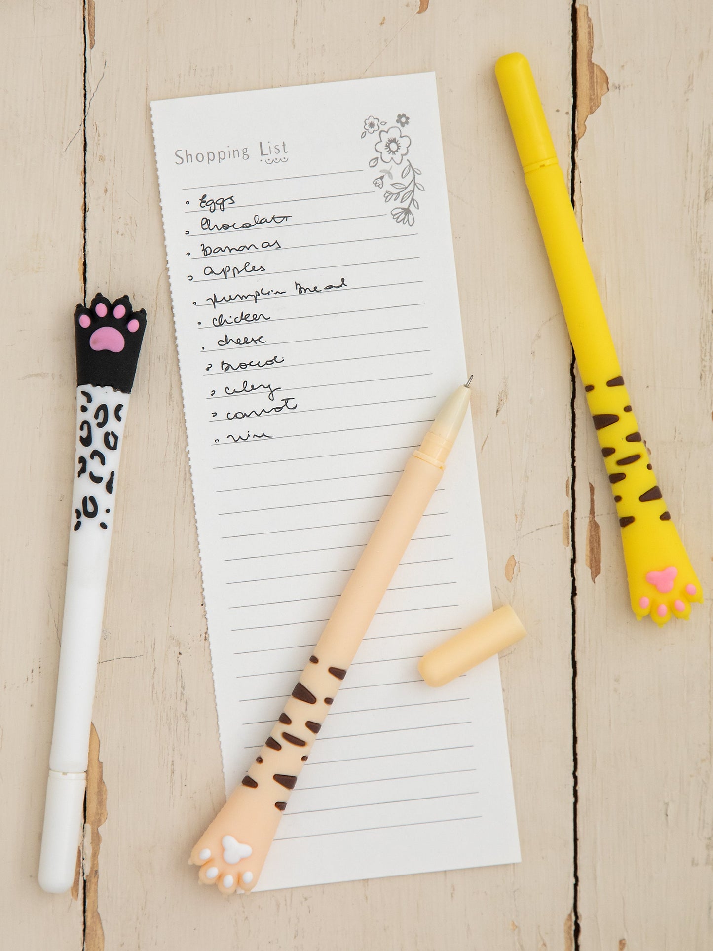 Happy Gel Ink Pens, Set of 3 - Catpaw